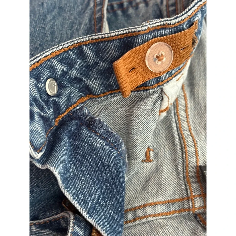 Bundle of 4 - Carhartt Kid Jeans Size 12 Denim Bootcut Adjustable Waist BD8374-B